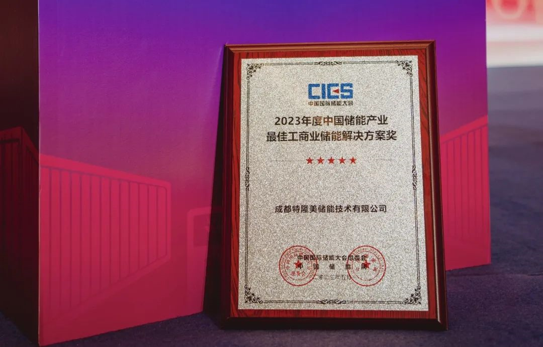 Tecloman won the "Best Industrial and Commercial Energy Storage Solution Award"